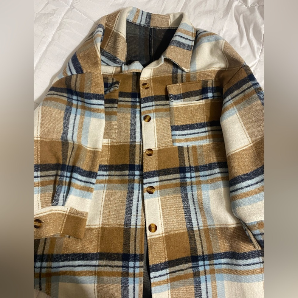 Oversized Plaid Jacket